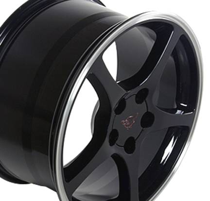 Custom - C5 Style Wheel Black - GM Staggered 4 Wheel Package