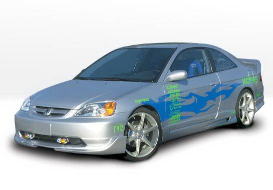 Wings West - Honda Civic 2DR Wings West G5 Series Side Skirts - Left & Right - 890517L&R