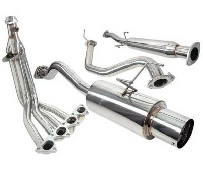 4 Car Option - Acura Integra 4 Car Option Cat-Back Exhaust System with Header - MUX2-AI94LS