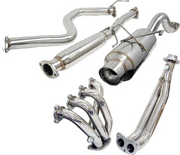 4 Car Option - Honda Civic 2DR & 4DR 4 Car Option Cat-Back Exhaust System with Header - MUX2-HC924