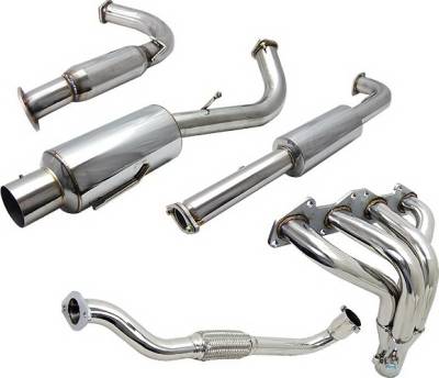 4 Car Option - Mitsubishi Eclipse 4 Car Option Cat-Back Exhaust System with Header - MUX2-ME95
