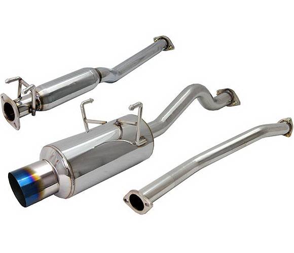 4 Car Option - Honda Civic HB EP3 4 Car Option Cat-Back Exhaust System with Titanium Tip - MUX-HC01-TT