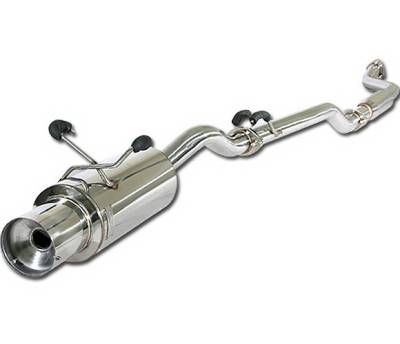 4 Car Option - Honda Civic HB 4 Car Option Cat-Back Exhaust System with Stainless Steel Tip - MUX-HC02SI