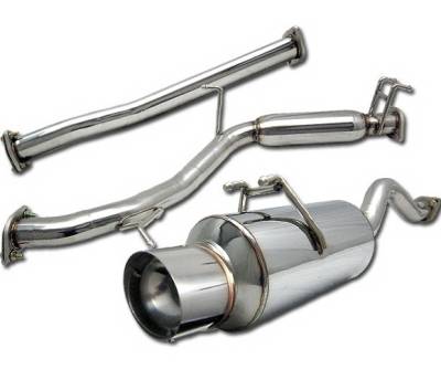 4 Car Option - Honda Civic 4 Car Option Cat-Back Exhaust System with Stainless Steel Tip - MUX-HC06SI