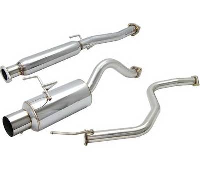 4 Car Option - Honda Civic HB 4 Car Option Cat-Back Exhaust System with Stainless Steel Tip - MUX-HC923