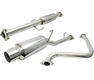 4 Car Option - Honda Prelude 4 Car Option Cat-Back Exhaust System with Stainless Steel Tip - MUX-HP92