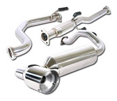 4 Car Option - Honda CRX 4 Car Option Cat-Back Exhaust System with Stainless Steel Tip - MUX-HX88