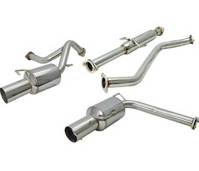 4 Car Option - Hyundai Tiburon 4 Car Option Cat-Back Exhaust System with Stainless Steel Tip - MUX-HYTI03