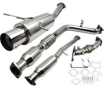 4 Car Option - Subaru WRX 4 Car Option Cat-Back Exhaust System with Stainless Steel Tip - MUX-SI02T