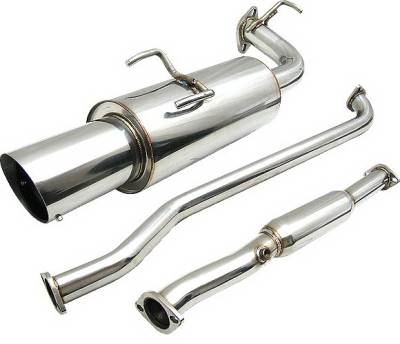 4 Car Option - Toyota Corolla 4 Car Option Cat-Back Exhaust System with Stainless Steel Tip - MUX-TCL93