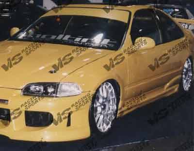 VIS Racing - Honda Civic 2DR VIS Racing Fuzion Side Skirts - 92HDCVC2DFUZ-004