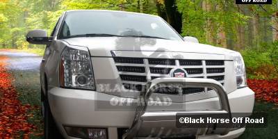 Black Horse - Cadillac Escalade Black Horse Bull Bar Guard with Skid Plate