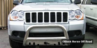 Black Horse - Jeep Grand Cherokee Black Horse Bull Bar Guard with Skid Plate