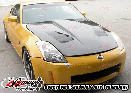 AIT Racing - Nissan 350Z AIT Racing R1 Style Hood - N3502BMWEBCFH