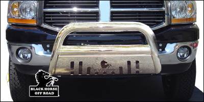 Black Horse - Dodge Ram Black Horse Bull Bar Guard with Skid Plate