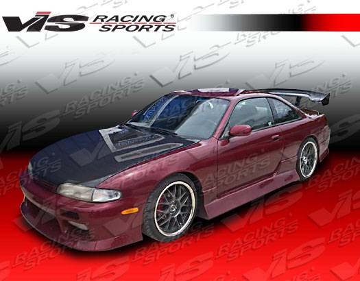 VIS Racing - Nissan 240SX VIS Racing V Spec-4 Side Skirts - 95NS2402DVSC4-004
