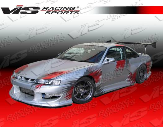 VIS Racing - Nissan 240SX VIS Racing Werk 9 Side Skirts - 95NS2402DWK9-004