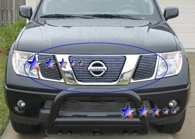 APS - Nissan Frontier APS Billet Grille - with Logo Opening - Upper - Aluminum - N66432A