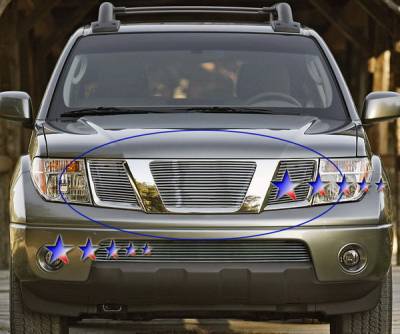 APS - Nissan Frontier APS Billet Grille - without Logo Opening - Upper - Aluminum - N66505A