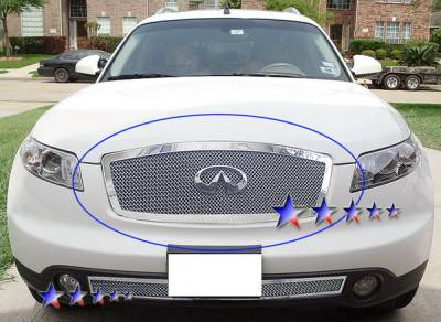 APS - Infiniti FX35 APS Wire Mesh Grille - Upper - Stainless Steel - N75606T