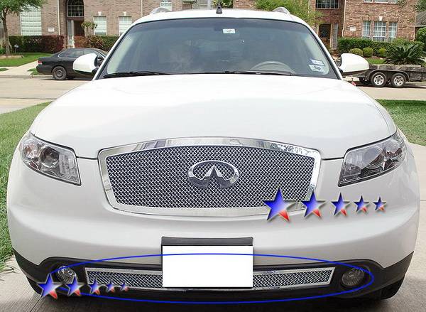 APS - Infiniti FX45 APS Wire Mesh Grille - Bumper - Stainless Steel - N75607T