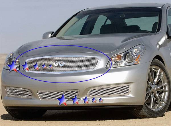 APS - Infiniti G35 4DR APS Wire Mesh Grille - Upper - Stainless Steel - N76583T