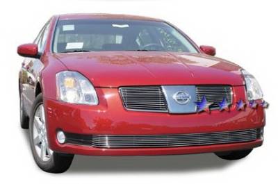 APS Compatible with 2004-2006 Nissan Maxima Main Upper Billet Grille Insert N85410A 