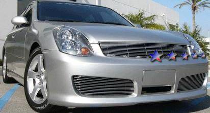 APS - Infiniti G35 4DR APS Billet Grille - Bumper - Stainless Steel - N85601S