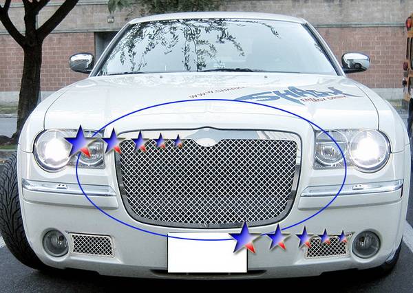 APS - Chrysler 300 APS Wire Mesh Grille - Upper - Stainless Steel - R75300S