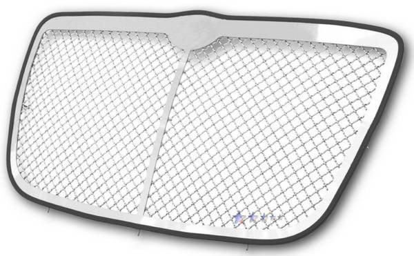 APS - Chrysler 300 APS Wire Mesh Grille - with Vertical Center Bar - Upper - Stainless Steel - R75300W