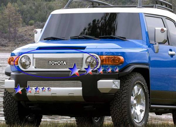 APS - Toyota FJ Cruiser APS Billet Grille - with Logo Opening - Upper - Aluminum - T65457A