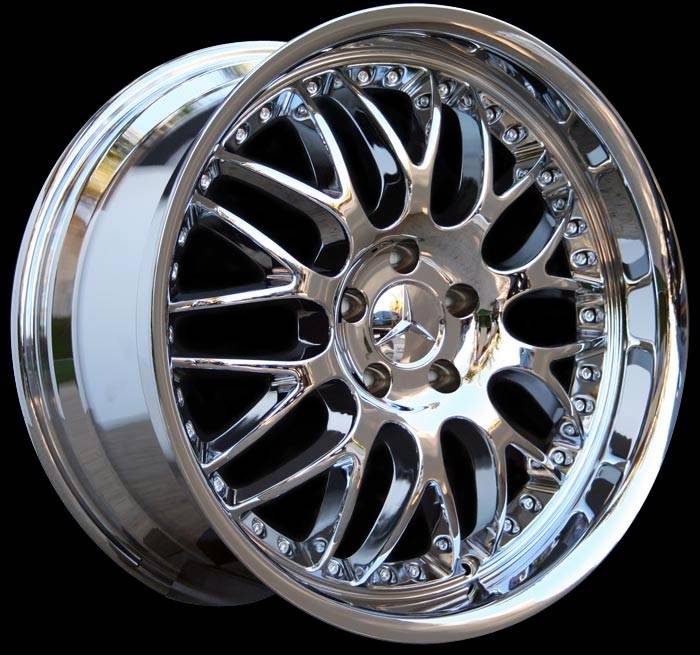 19 inch Deep Dish Split Spoke Chrome - 4 wheel set