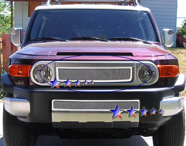 APS - Toyota FJ Cruiser APS Wire Mesh Grille - Upper - Stainless Steel - T75455T