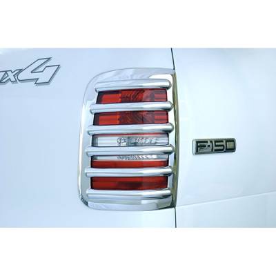 V-Tech - Ford F150 V-Tech Taillight Covers - Tuff Cover Style - Chrome - 135031