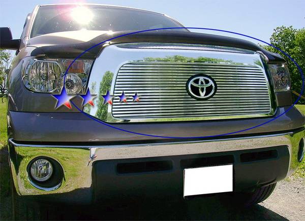 APS - Toyota Tundra APS CNC Grille - with Logo Opening - Upper - Aluminum - T95458R