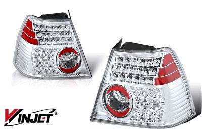 WinJet - Volkswagen Jetta WinJet LED Taillight - Chrome & Clear - WJ20-0048-01