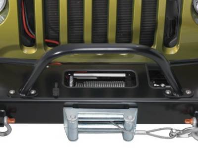Warrior - Jeep Wrangler Warrior Rock Crawler Stubby Bumper with Winch Mount & D-Rings - 597