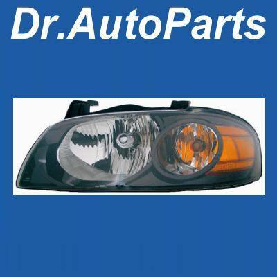 Custom - Black Housing Clear Lense Headlight - Amber - Driver side