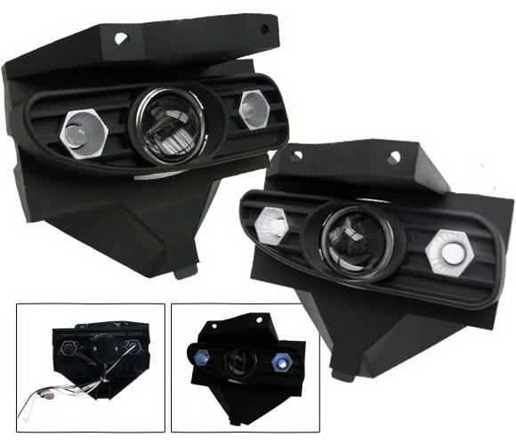 4CarOption - Ford Mustang 4CarOption Halo Projector Fog Lights - XT-FGPR-MST-9904
