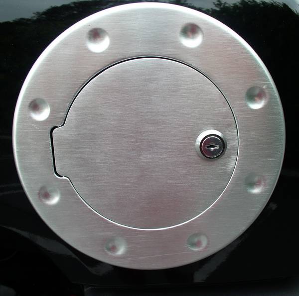 Aries - Hummer H3 Aries Brushed Aluminum Fuel Lid with Hinge