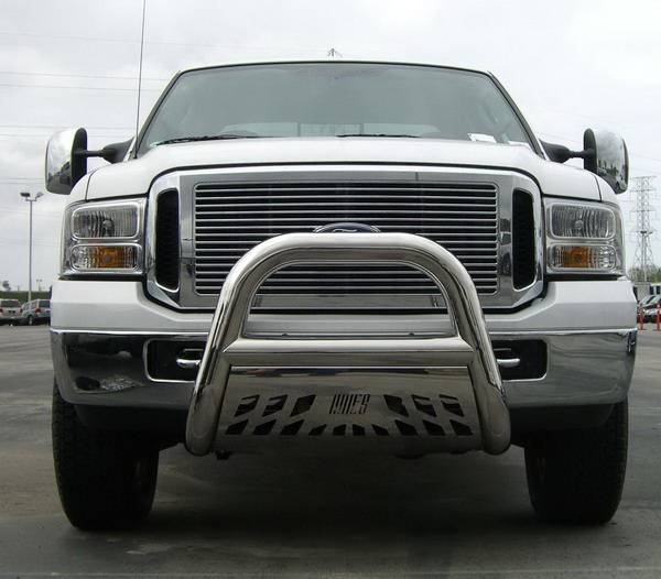 Aries - Ford Excursion Aries Big Horn Bar with Stainless Skid - 4 Inch