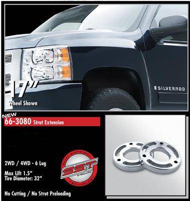 ReadyLift - ReadyLift Strut Extension Suspension Leveling Kit - 1.5 Inch Lift 32 Inch Max Ti