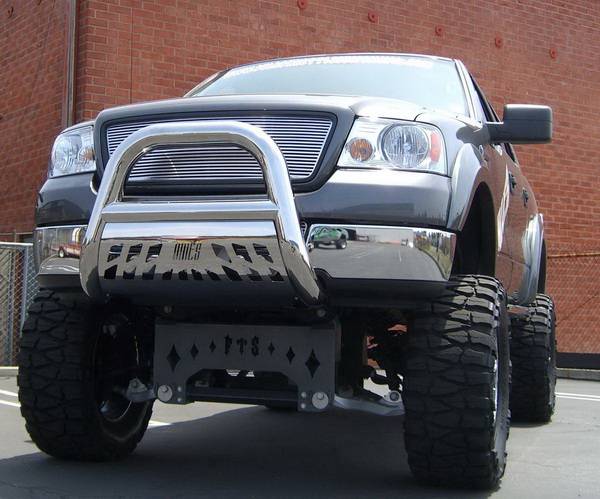 Aries - Ford F150 Aries Big Horn Bar with Stainless Skid - 4 Inch