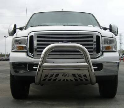 Aries - Ford F350 Superduty Aries Big Horn Bar with Stainless Skid - 4 Inch
