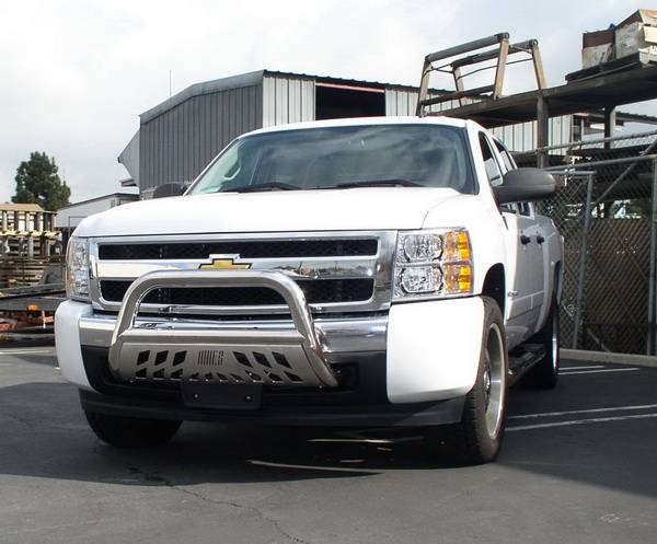 Aries - GMC Sierra Aries Bull Bar with Stainless Skid - 3 Inch