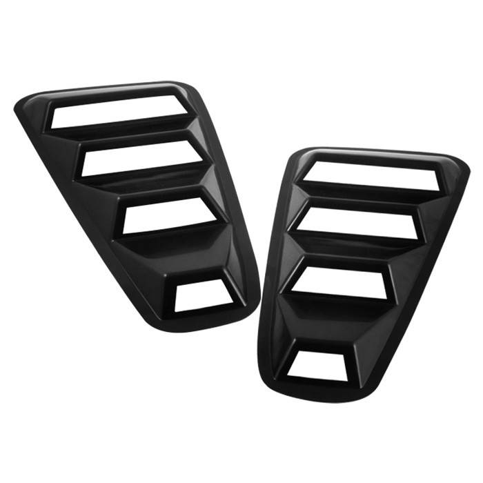 Spyder - Ford Mustang Spyder Quarter Window Louver - Black - HS-WL-FM05