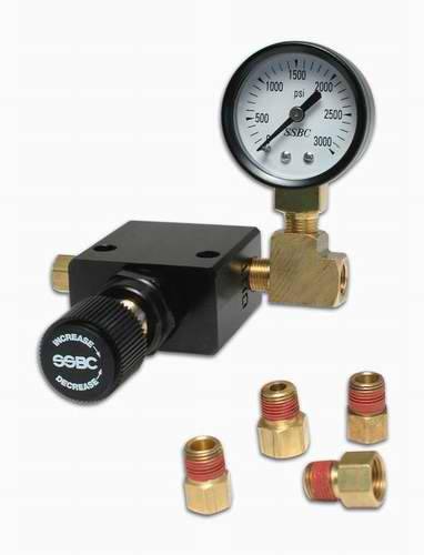 SSBC - SSBC Black Anodized Adjustable Proportioning Valve with Pressure Gauge - A0707E