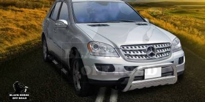 Black Horse - Mercedes-Benz ML Black Horse Bull Bar Guard with Skid Plate - Non OE Style