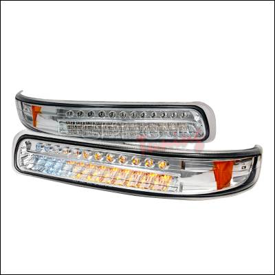 Spec-D - Chevrolet Silverado Spec-D LED Bumper Lights - Chrome - 2LB-SIV99CLED-KS