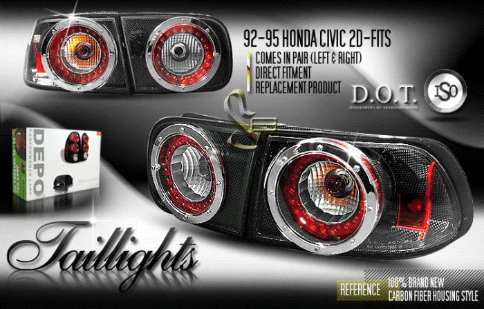 Custom - Carbon Fiber LED Altezza Taillights